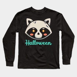 Kawaii Halloween Raccoon Long Sleeve T-Shirt